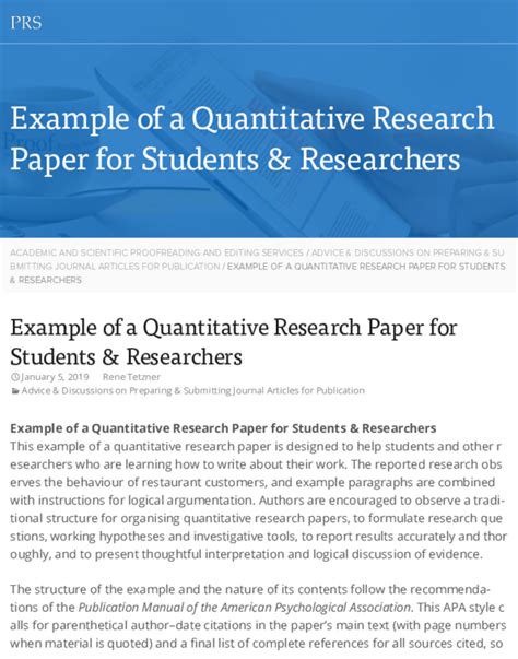 quantitative research thesis example